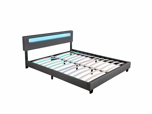 Bed van 160x200 cm met led-verlichting en lattenbodem - afbeelding 5 van  10