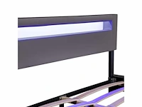 Bed van 160x200 cm met led-verlichting en lattenbodem - afbeelding 8 van  10