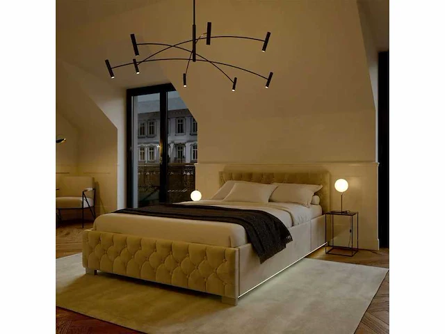 Bed van 180x200 met led-verlichting en bedstee - afbeelding 7 van  8