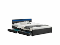 Bed van 180x200cm met led-verlichting en lattenbodem - afbeelding 2 van  7