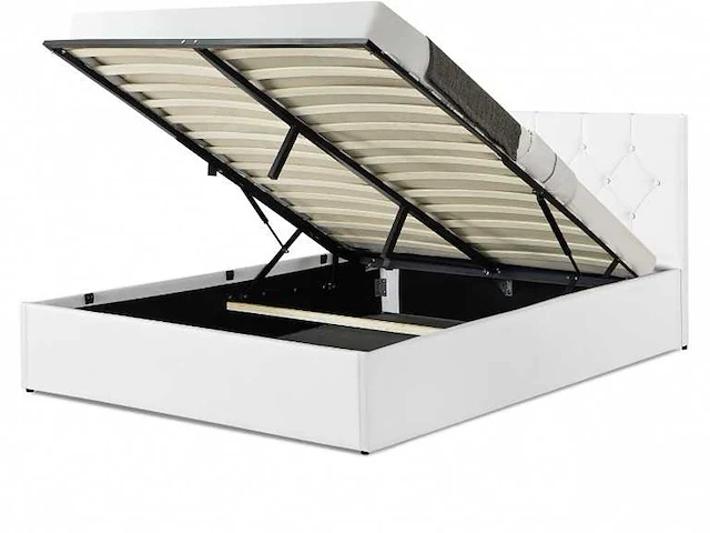Bedborst 140x190 - pu wit - afbeelding 1 van  9