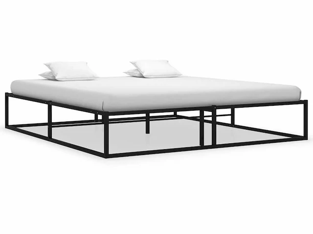 Bedframe 160x200 cm - zwart metaal - afbeelding 1 van  8