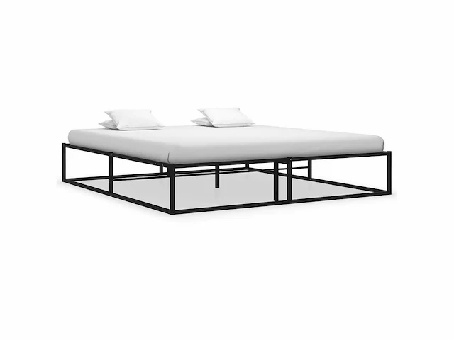Bedframe 160x200 cm - zwart metaal - afbeelding 2 van  8