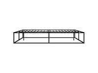 Bedframe 160x200 cm - zwart metaal - afbeelding 4 van  8