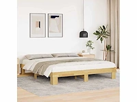 Bedframe zonder matras 180x200 cm massief eikenhout - afbeelding 2 van  4