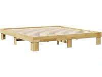 Bedframe zonder matras 180x200 cm massief eikenhout - afbeelding 3 van  4