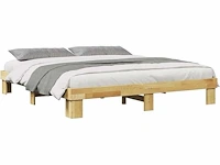 Bedframe zonder matras 180x200 cm massief eikenhout - afbeelding 4 van  4