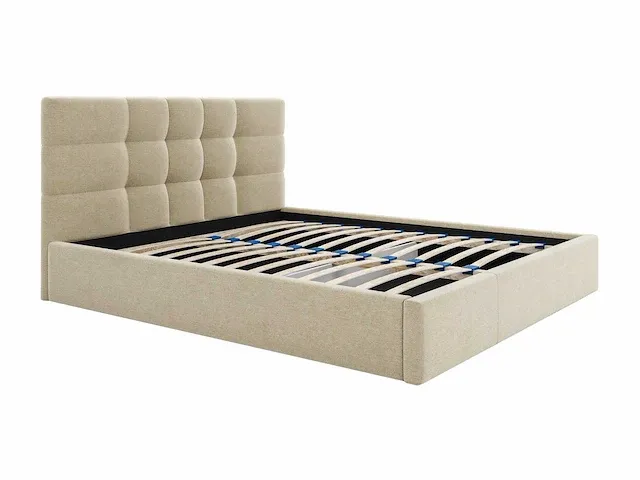 Bedkast 180 x 200 cm - stof - beige - by pascal morabito - afbeelding 2 van  7