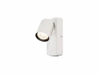 Bedlamp wandlamp gu10 armatuur cilinder zand wit en zwart draaibaar (8x) - afbeelding 2 van  3