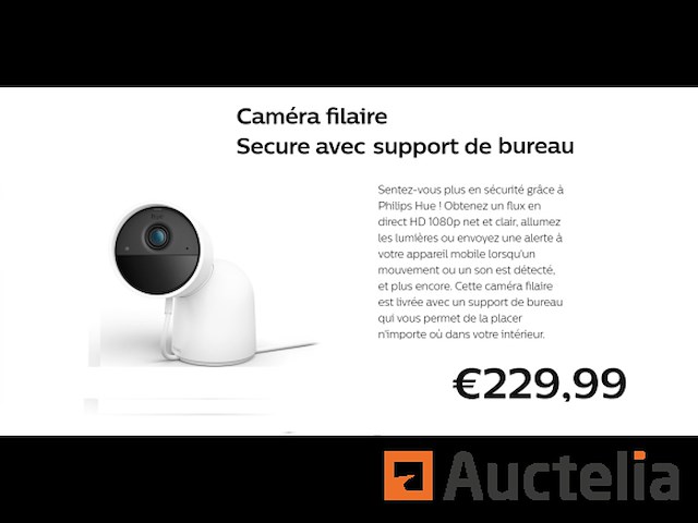 Bedrade camera met philips hue bureaustandaard - afbeelding 1 van  2