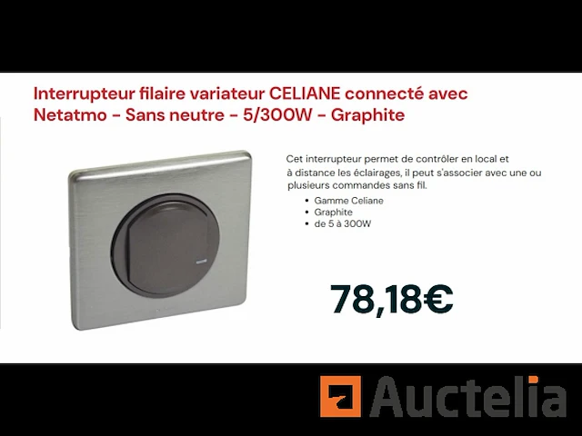 Bedrade schakelaar met de optie van een celiane-dimmer - afbeelding 1 van  1