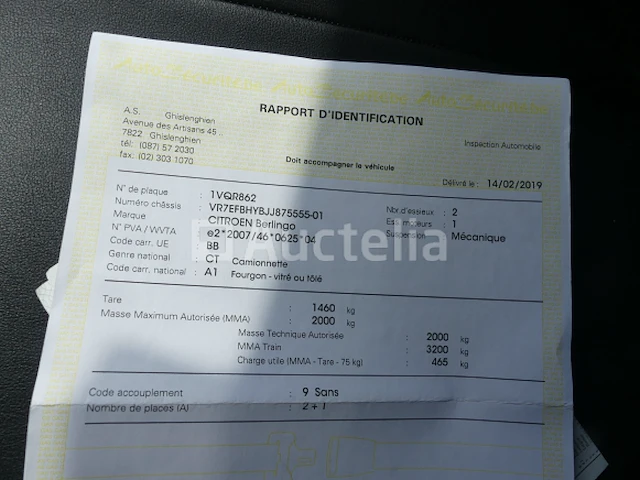 Bedrijfswagen citroën berlingo (2019-32.302 km) - vin vr7efbhybjj875555 - afbeelding 24 van  31
