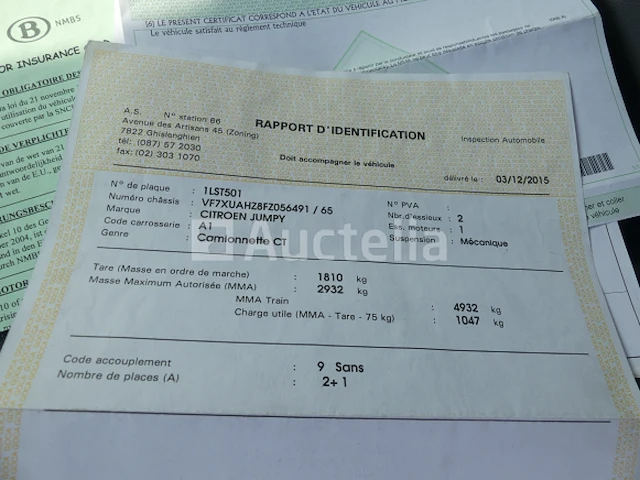 Bedrijfswagen citroën jumpy (2015-115.582 km) - vin vf7xuahz8fz056491 - afbeelding 30 van  37