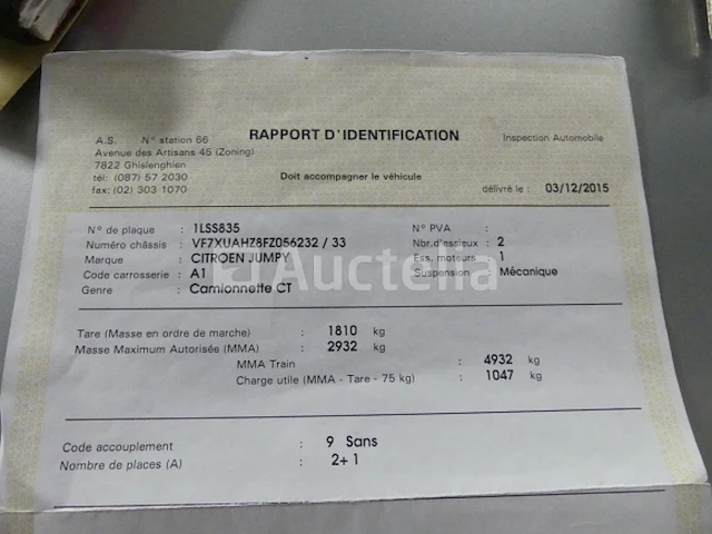 Bedrijfswagen citroën jumpy (2015-81.924 km) - vin vf7xuahz8fz056232 - afbeelding 19 van  29