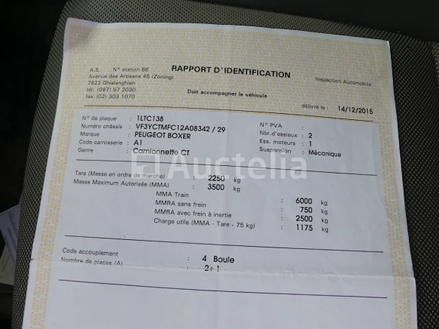 Bedrijfswagen peugeot boxer (2015-124.932 km) - vin vf3yctmfc12a08342 - afbeelding 30 van  38