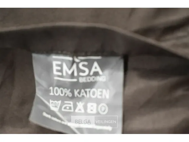 Bedsprei emsa 260 x 245 anti allergisch zwart + kussensloop - afbeelding 3 van  3