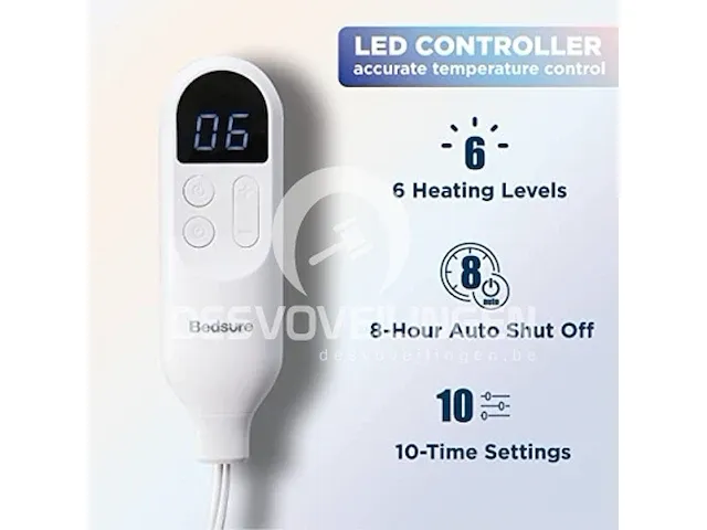 Bedsure getrokken flanel elektrische deken 130*180 - afbeelding 3 van  4