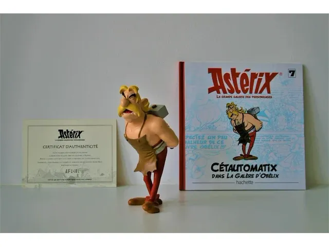 Beeld asterix #7 "hoefnix" + certificaat + boek - afbeelding 1 van  9