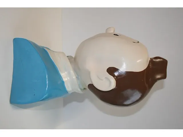 Beeld buste kuifje - blauw - 20 x 33 cm - afbeelding 4 van  9