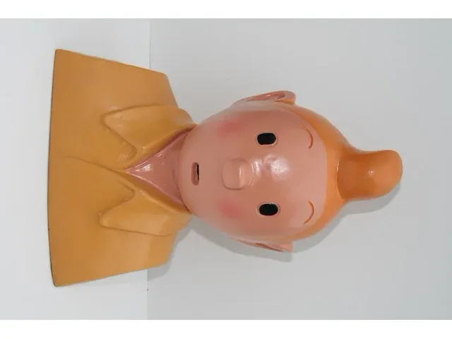 Beeld buste kuifje - geel - 20 x 32 cm - afbeelding 2 van  8
