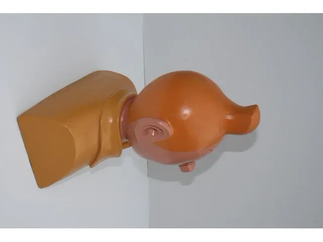 Beeld buste kuifje - geel - 20 x 32 cm - afbeelding 5 van  8