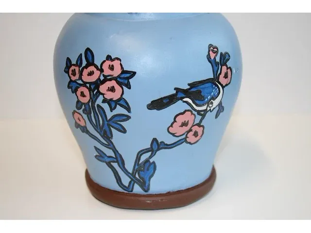 Beeld kuifje blauwe lotus - steen - 15 x 26 cm - afbeelding 9 van  11