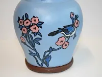 Beeld kuifje blauwe lotus - steen - 15 x 26 cm - afbeelding 9 van  11