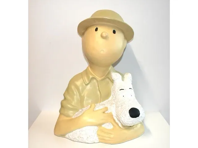 Beeld kuifje en bobbie in afrika - 33 x 46 cm - afbeelding 1 van  10