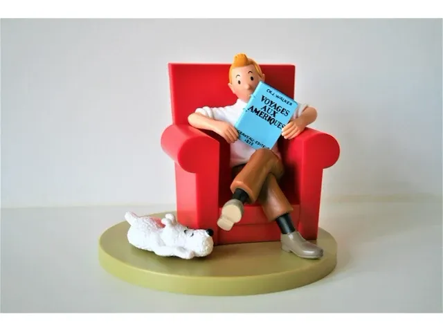 Beeld "kuifje en bobbie in zetel" - afbeelding 1 van  9