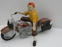 Beeld kuifje op de motor - 22 x 29 x 42 cm - afbeelding 5 van  11