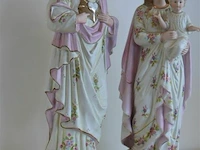 Beeld maria met kind h=43,5cm, beeld jezus h=46,5 cm - afbeelding 2 van  6