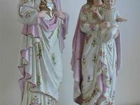 Beeld maria met kind h=43,5cm, beeld jezus h=46,5 cm - afbeelding 3 van  6