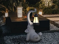 Beeld olifant met solar-lantaarn - afbeelding 1 van  3