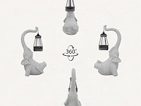 Beeld olifant met solar-lantaarn - afbeelding 3 van  3