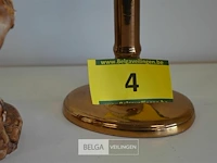 Beeld paard h=34cm , 2 kandelaars h=22,5 cm - afbeelding 5 van  5