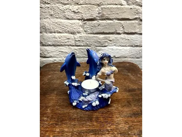Beeldje dolfijnen blauw - afbeelding 1 van  1