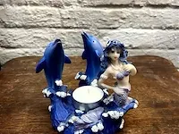 Beeldje dolfijnen blauw