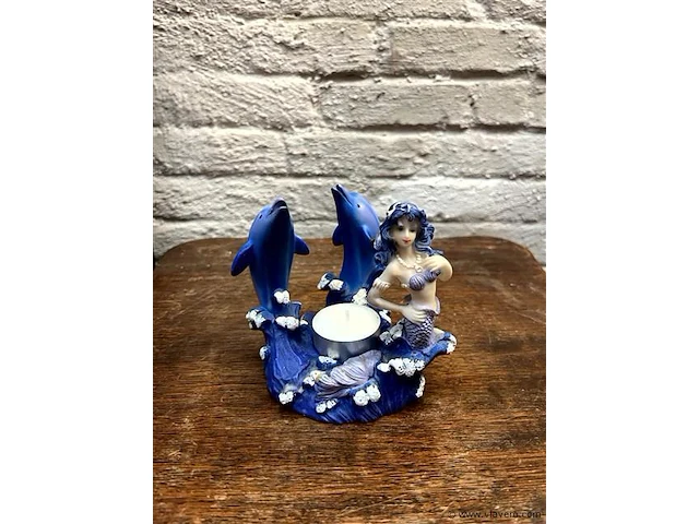 Beeldje dolfijnen blauw - afbeelding 1 van  1