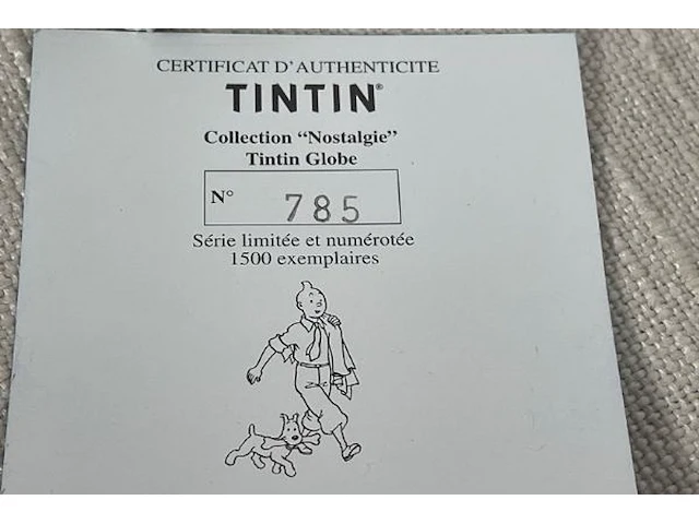 Beeldje tintin globe - afbeelding 3 van  5