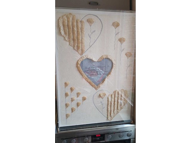 Begga d'haese zeldzame orginele collage in plexibox - afbeelding 1 van  3