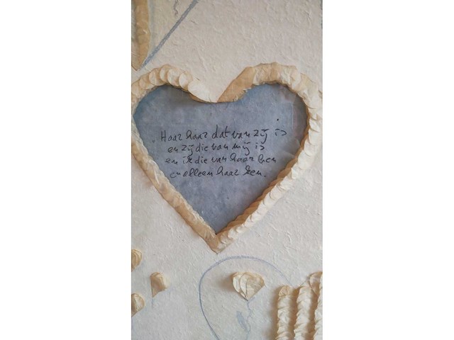 Begga d'haese zeldzame orginele collage in plexibox - afbeelding 3 van  3