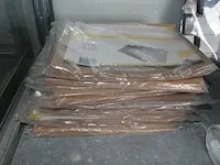 Behangpapier met baksteenprint, 11 pakken schuurpapier 80, self adhesive 3d wall files, 2 pooten wood stain dark brown spectrum - afbeelding 4 van  9