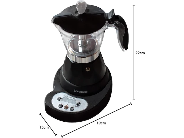 Behome programmeerbaar elektrisch koffiezetapparaat - afbeelding 2 van  3