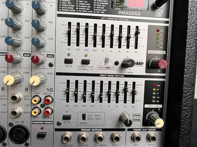 Behringer - europower pmx2000 - pa-mixer - afbeelding 3 van  7