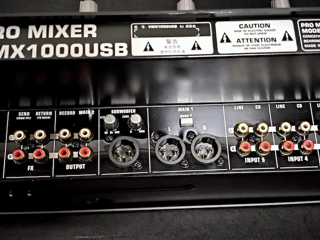 Behringer - vmx1000 usb - dj-mixer - afbeelding 3 van  11