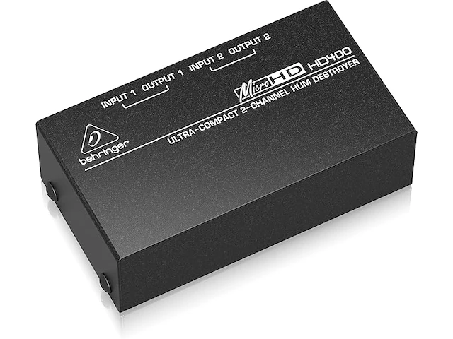 Behringer hd400 ultracompacte 2-kanaals humsuppressor - afbeelding 1 van  3