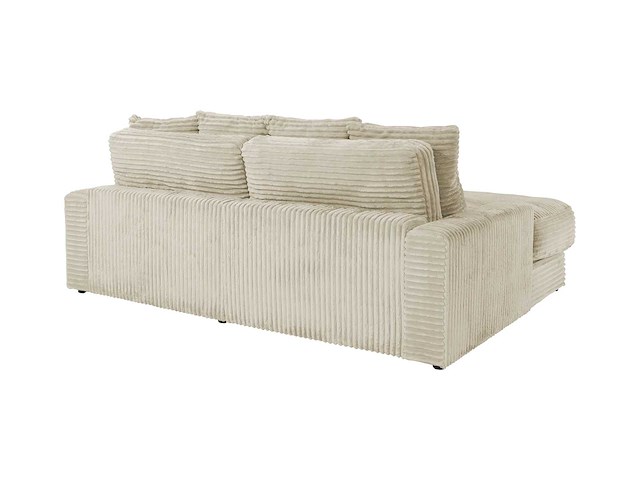 Beige 3-zits comfort diepe bank in beige ribfluweel van pascal morabito - afbeelding 4 van  8
