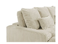 Beige 3-zits comfort diepe bank in beige ribfluweel van pascal morabito - afbeelding 5 van  8