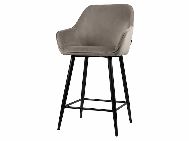 Beige barkruk velvet (4x) - afbeelding 1 van  4
