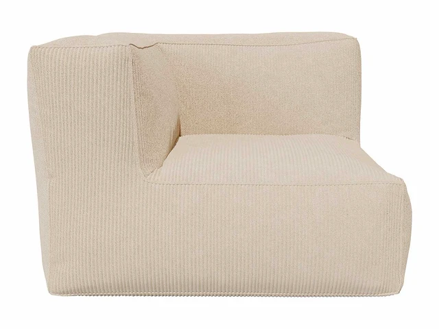 Beige corduroy hoekfauteuil - afbeelding 2 van  4
